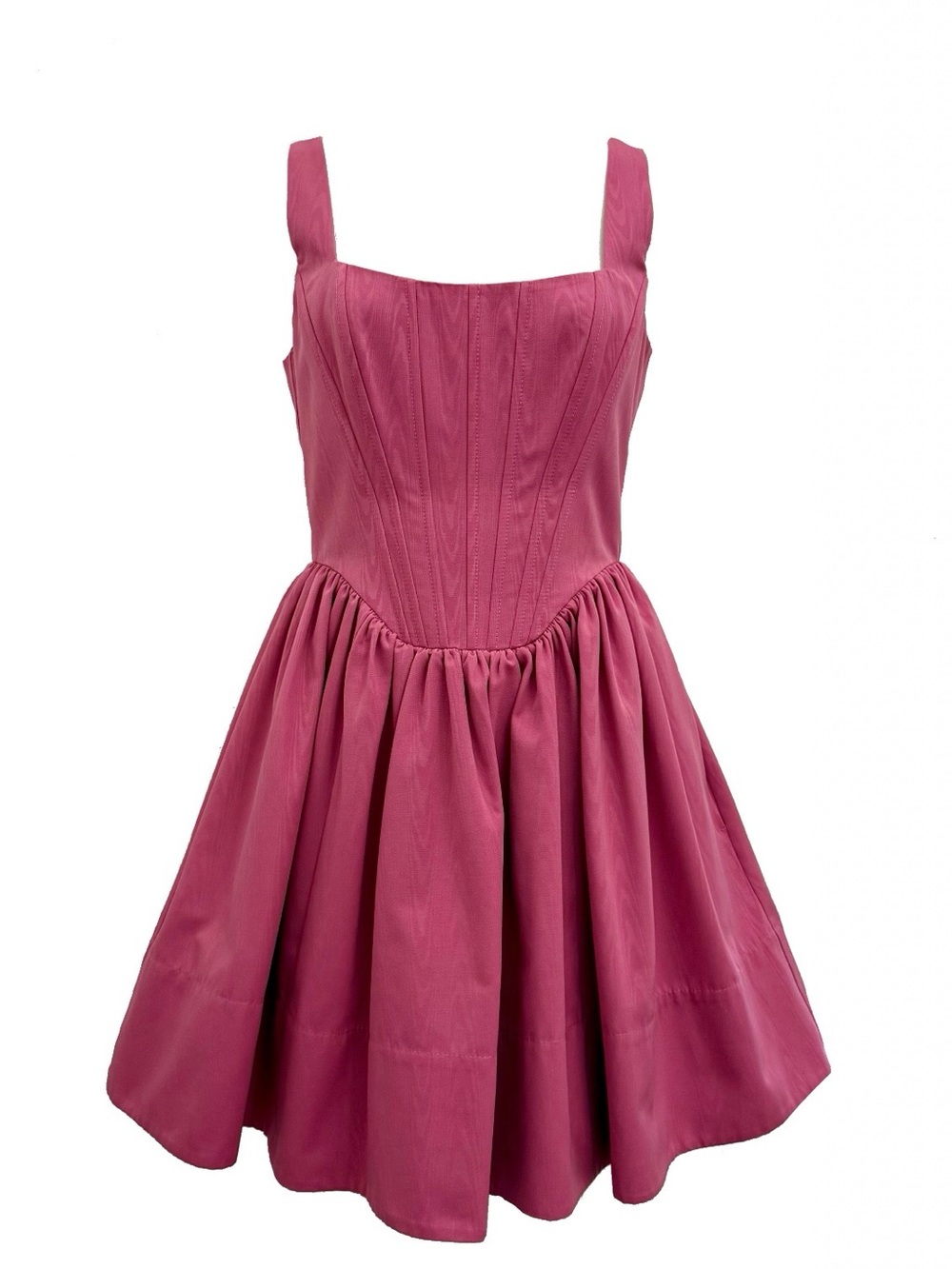 STAUD Landscape Corset Dress Lollipop Pink Minidress $395 Size 10